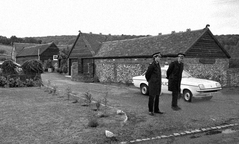 The Police Outside Lambourne House