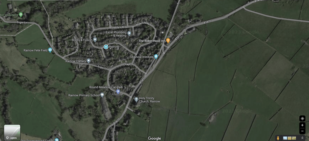Rainow aerial view
